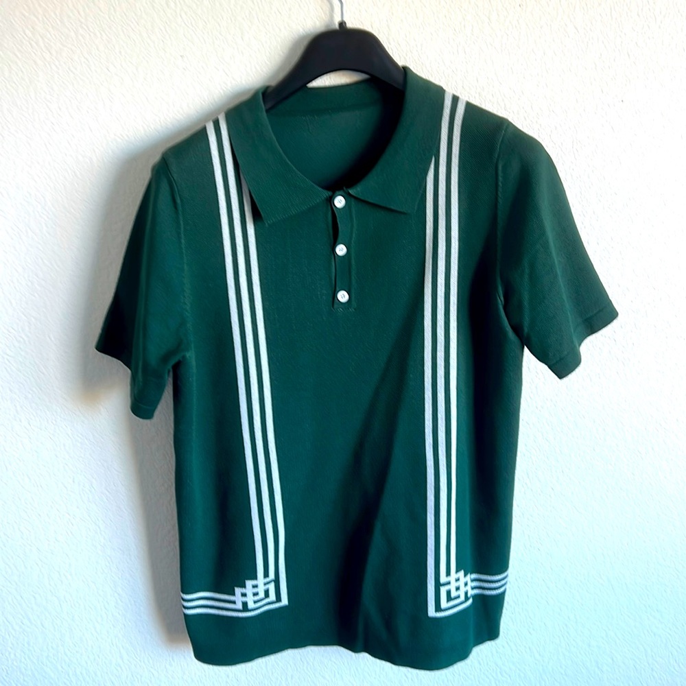 GREEN BUTTON DOWN POLO